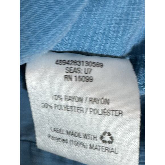 David Taylor Collection Men's Short Sleeved Button- Up, Blue, XL - Picture 7 of 8